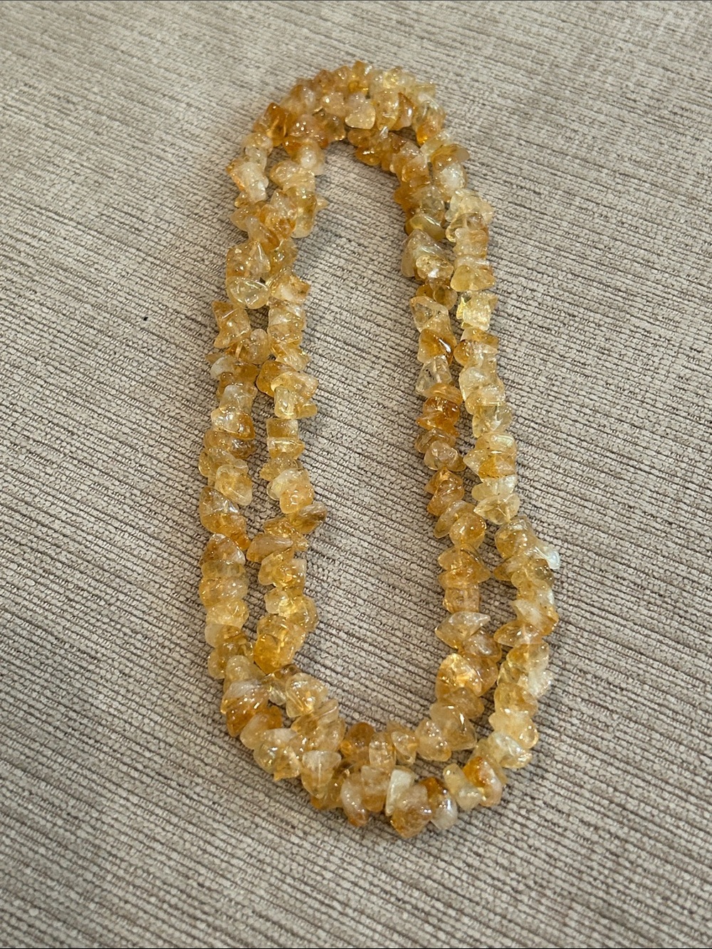 Citrine stone Chip Necklace - Golden Yellow Women’s Jewelry